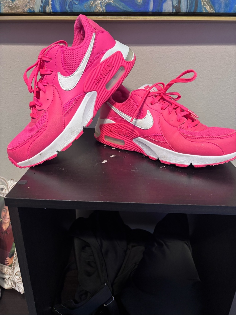 Nike Women's Hot Pink and White Air Max Sneakers